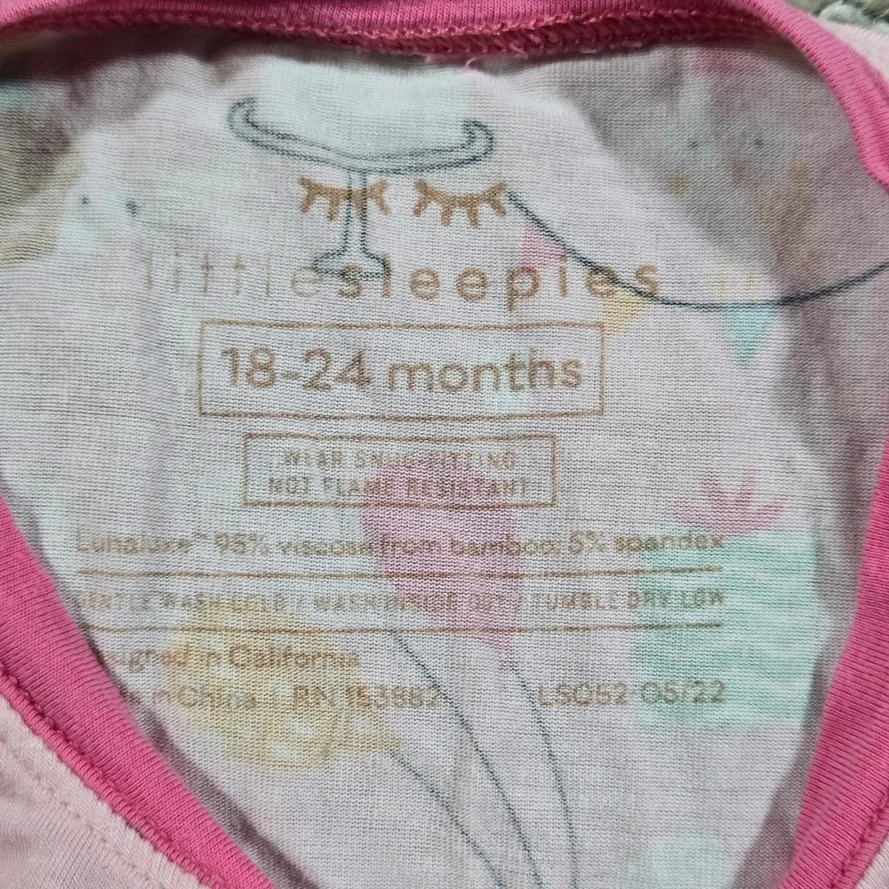 Little Sleepies Pink Party Animals 2pc Pajama Set - Size‎ 18-24M
